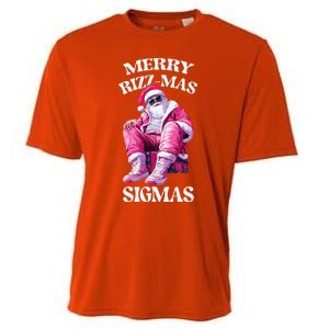 Merry Rizzmas Sigmas Santa Rizzler Cooling Performance Crew T-Shirt