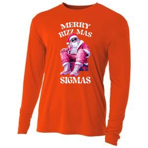 Merry Rizzmas Sigmas Santa Rizzler Cooling Performance Long Sleeve Crew