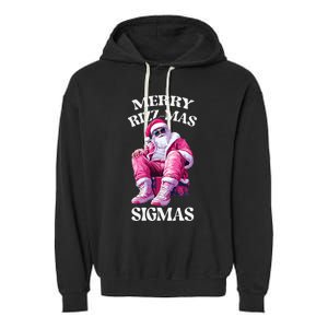 Merry Rizzmas Sigmas Santa Rizzler Garment-Dyed Fleece Hoodie