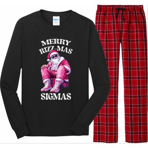 Merry Rizzmas Sigmas Santa Rizzler Long Sleeve Pajama Set