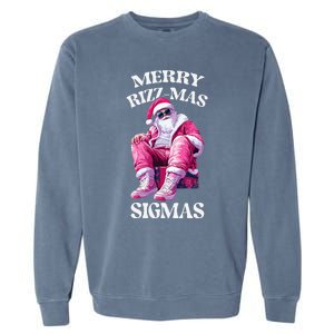 Merry Rizzmas Sigmas Santa Rizzler Garment-Dyed Sweatshirt