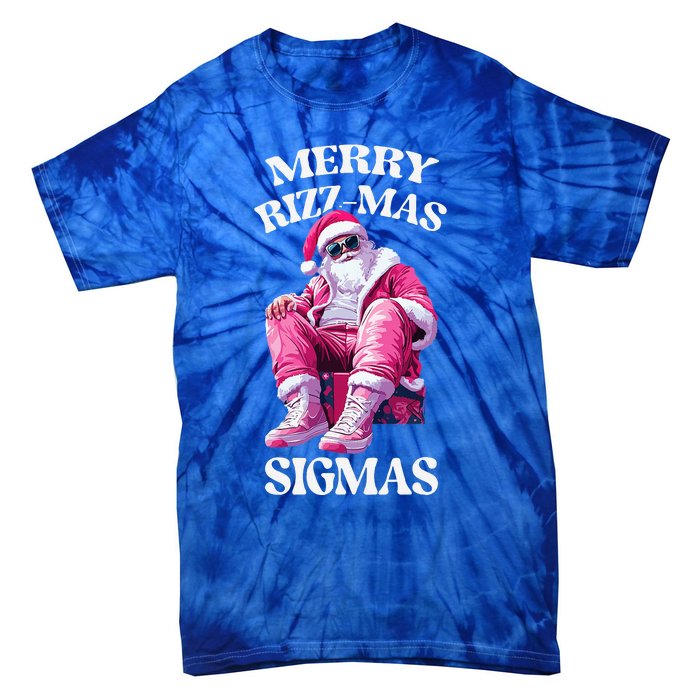 Merry Rizzmas Sigmas Santa Rizzler Tie-Dye T-Shirt