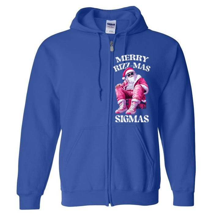 Merry Rizzmas Sigmas Santa Rizzler Full Zip Hoodie