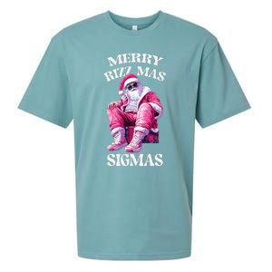 Merry Rizzmas Sigmas Santa Rizzler Sueded Cloud Jersey T-Shirt