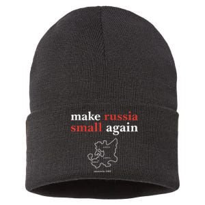 Make Russia Small Again Funny Make Russia Small Again Sustainable Knit Beanie