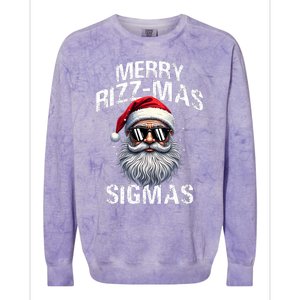 Merry Rizzmas Sigmas Gen Alpha Funny Christmas Santa Claus Colorblast Crewneck Sweatshirt