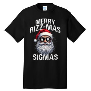 Merry Rizzmas Sigmas Gen Alpha Funny Christmas Santa Claus Tall T-Shirt