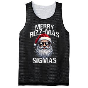 Merry Rizzmas Sigmas Gen Alpha Funny Christmas Santa Claus Mesh Reversible Basketball Jersey Tank