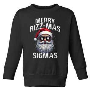 Merry Rizzmas Sigmas Gen Alpha Funny Christmas Santa Claus Toddler Sweatshirt