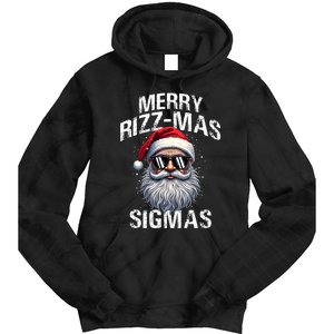 Merry Rizzmas Sigmas Gen Alpha Funny Christmas Santa Claus Tie Dye Hoodie