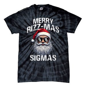 Merry Rizzmas Sigmas Gen Alpha Funny Christmas Santa Claus Tie-Dye T-Shirt