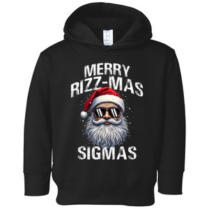 Merry Rizzmas Sigmas Gen Alpha Funny Christmas Santa Claus Toddler Hoodie