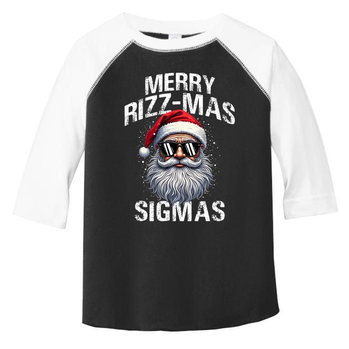 Merry Rizzmas Sigmas Gen Alpha Funny Christmas Santa Claus Toddler Fine Jersey T-Shirt