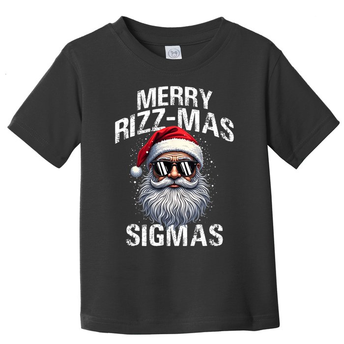 Merry Rizzmas Sigmas Gen Alpha Funny Christmas Santa Claus Toddler T-Shirt