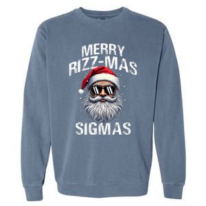 Merry Rizzmas Sigmas Gen Alpha Funny Christmas Santa Claus Garment-Dyed Sweatshirt