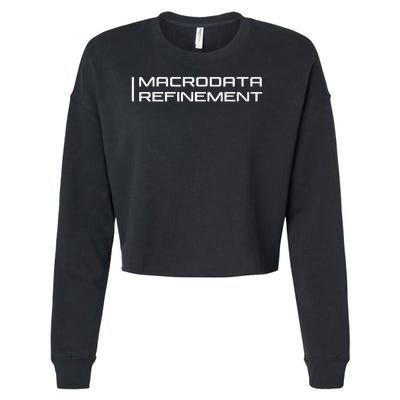 Macrodata Refinement Severance Retro Vintage 90's Minimalist Cropped Pullover Crew