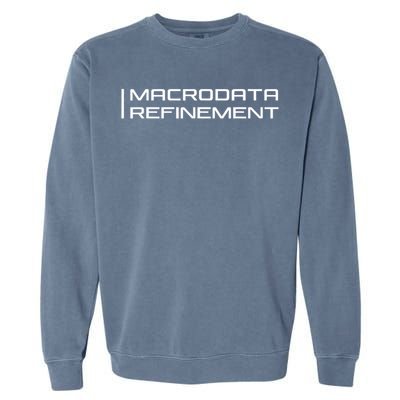 Macrodata Refinement Severance Retro Vintage 90's Minimalist Garment-Dyed Sweatshirt