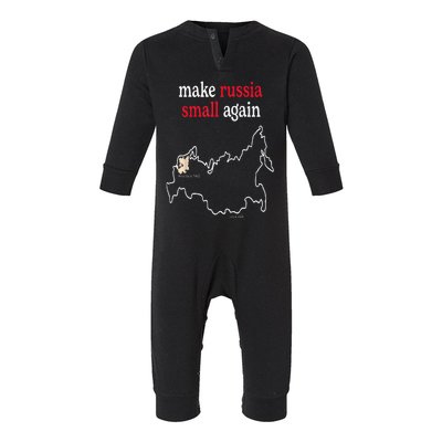 Make Russia Small Again  Funny Make Russia Small Again Infant Fleece One Piece