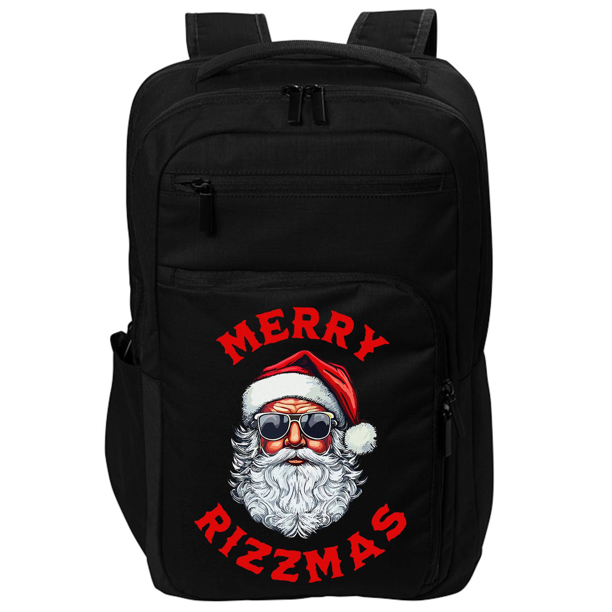 Merry Rizzmas Sigmas Gen Alpha Middle School Christmas Impact Tech Backpack