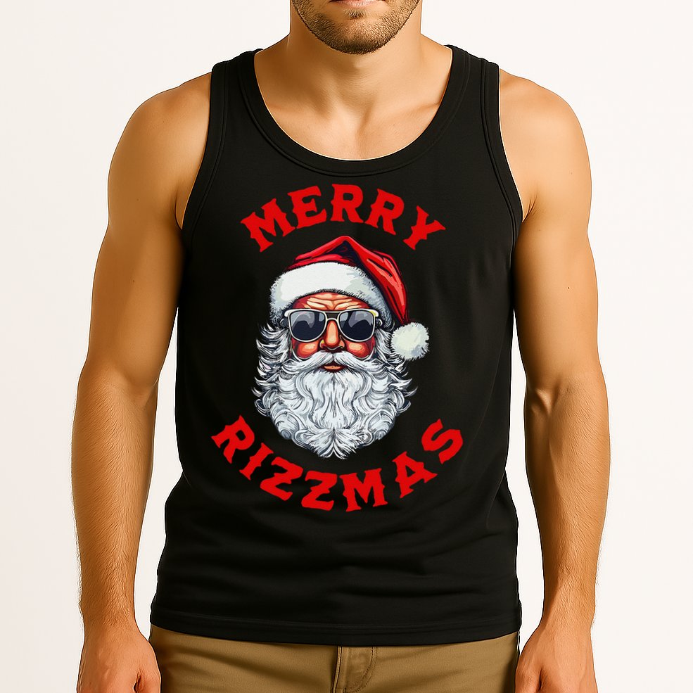 Merry Rizzmas Sigmas Gen Alpha Middle School Christmas Tank Top