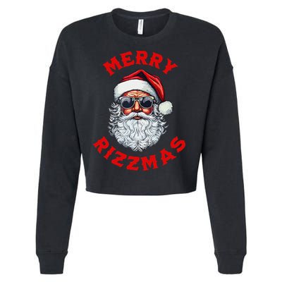 Merry Rizzmas Sigmas Gen Alpha Middle School Christmas Cropped Pullover Crew