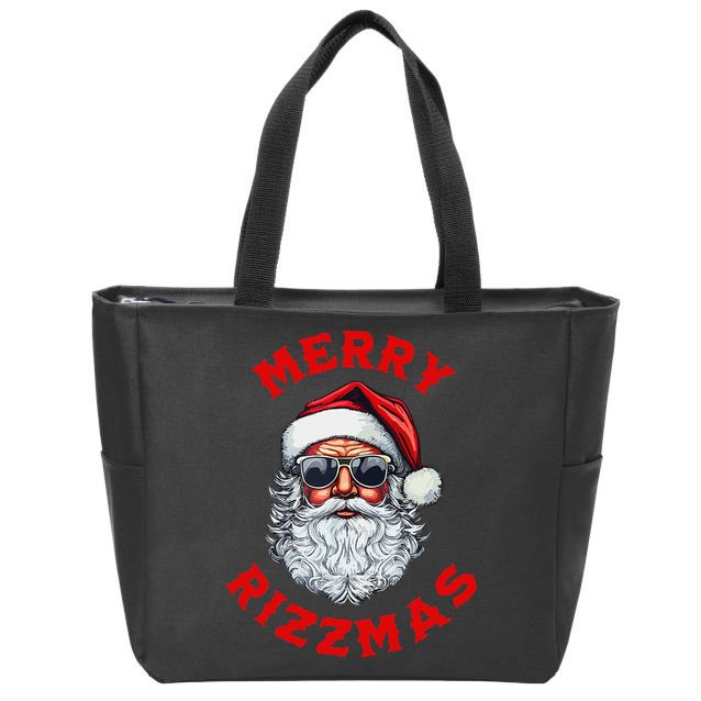 Merry Rizzmas Sigmas Gen Alpha Middle School Christmas Zip Tote Bag