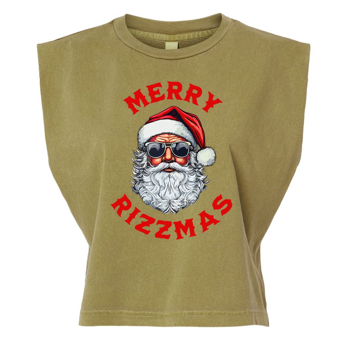 Merry Rizzmas Sigmas Gen Alpha Middle School Christmas Garment-Dyed Women's Muscle Tee