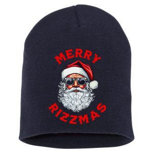 Merry Rizzmas Sigmas Gen Alpha Middle School Christmas Short Acrylic Beanie