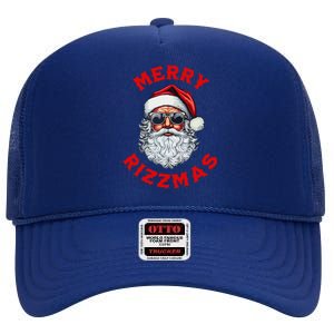 Merry Rizzmas Sigmas Gen Alpha Middle School Christmas High Crown Mesh Back Trucker Hat