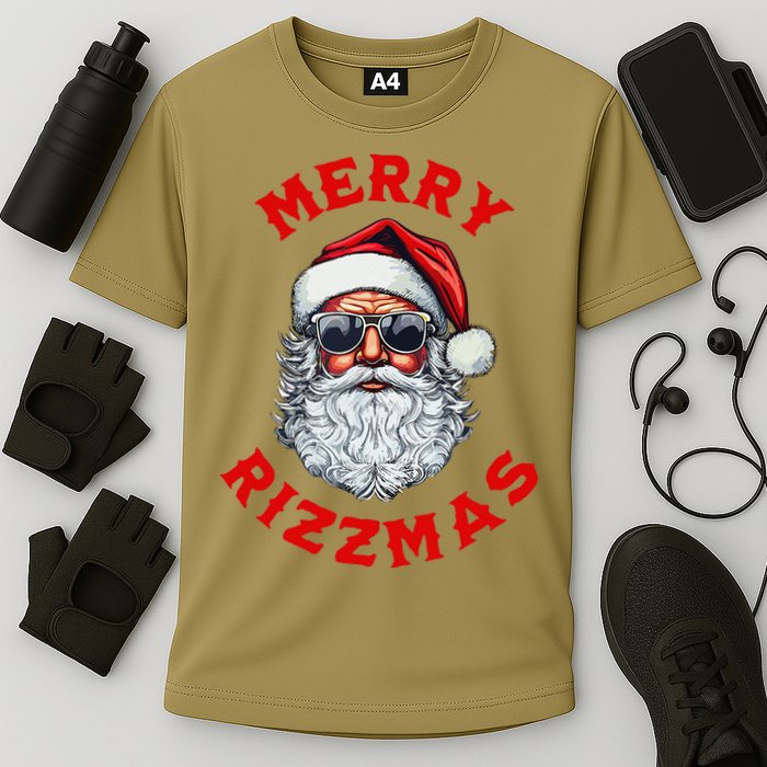 Merry Rizzmas Sigmas Gen Alpha Middle School Christmas Cooling Performance Crew T-Shirt