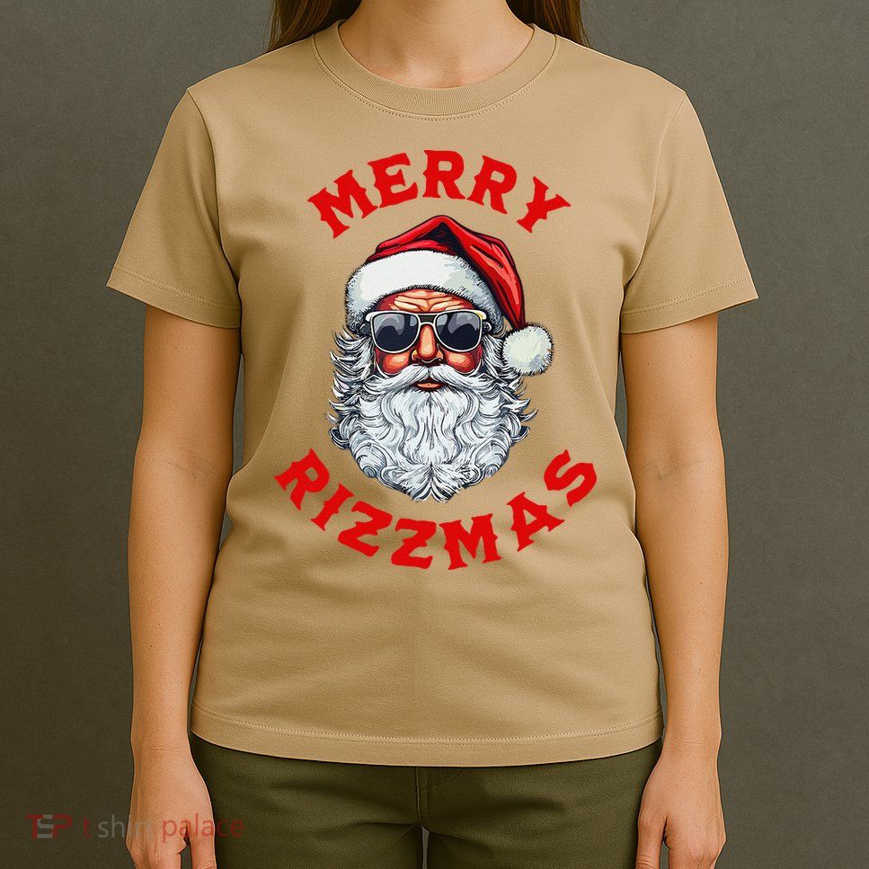 Merry Rizzmas Sigmas Gen Alpha Middle School Christmas T-Shirt