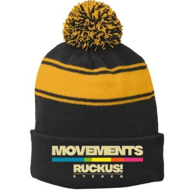 Movements Ruckus! Stereo Stripe Pom Pom Beanie