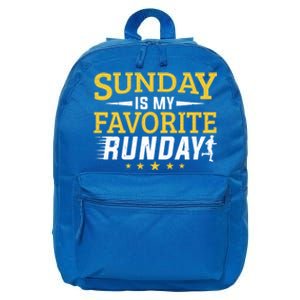 Marathon Runner Sunday Is My Favorite Runday Half Marathon Funny Gift 16 in Basic Backpack