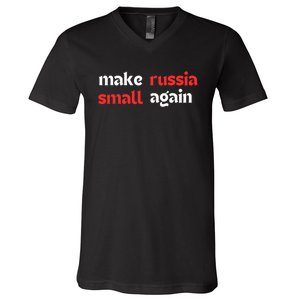 Make Russia Small Again Trending Zelenskyy Riffs On Trump Annoyed The Kremlin V-Neck T-Shirt