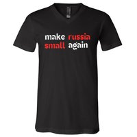 Make Russia Small Again Trending Zelenskyy Riffs On Trump Annoyed The Kremlin V-Neck T-Shirt