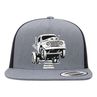 Motortrend Roadkill Stubby Bob Flat Bill Trucker Hat