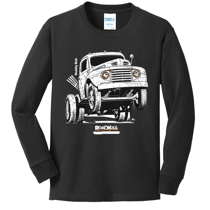 Motortrend Roadkill Stubby Bob Kids Long Sleeve Shirt