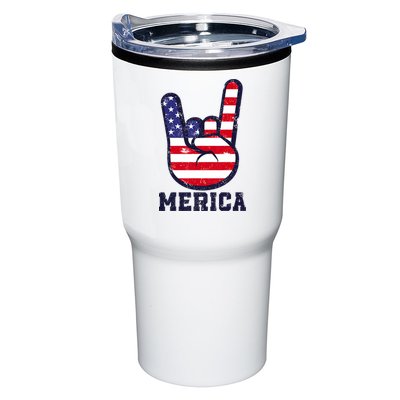 Merica Rock Sign 4th Of July American USA Flag Patriotic Tumbler