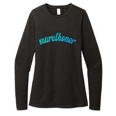 Marathoner Running Super Power Running S S Funny Gift Womens CVC Long Sleeve Shirt