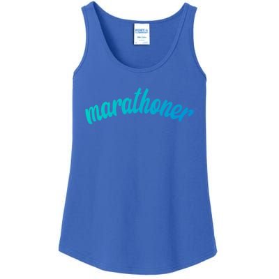 Marathoner Running Super Power Running S S Funny Gift Ladies Essential Tank