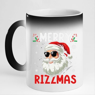 Merry Rizzmas Sigmas Gen Alpha Funny Christmas Santa Claus 11oz Black Color Changing Mug