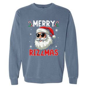 Merry Rizzmas Sigmas Gen Alpha Funny Christmas Santa Claus Garment-Dyed Sweatshirt