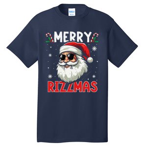 Merry Rizzmas Sigmas Gen Alpha Funny Christmas Santa Claus Tall T-Shirt