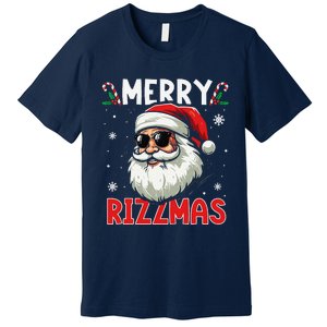 Merry Rizzmas Sigmas Gen Alpha Funny Christmas Santa Claus Premium T-Shirt