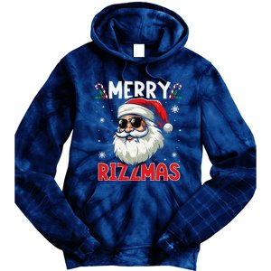 Merry Rizzmas Sigmas Gen Alpha Funny Christmas Santa Claus Tie Dye Hoodie