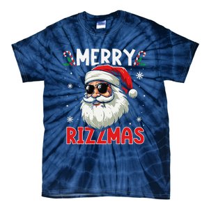 Merry Rizzmas Sigmas Gen Alpha Funny Christmas Santa Claus Tie-Dye T-Shirt