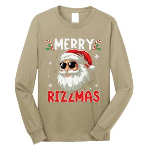 Merry Rizzmas Sigmas Gen Alpha Funny Christmas Santa Claus Long Sleeve Shirt