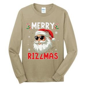 Merry Rizzmas Sigmas Gen Alpha Funny Christmas Santa Claus Tall Long Sleeve T-Shirt