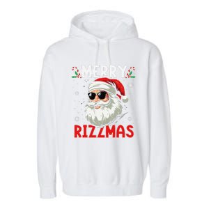 Merry Rizzmas Sigmas Gen Alpha Funny Christmas Santa Claus Garment-Dyed Fleece Hoodie