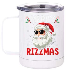 Merry Rizzmas Sigmas Gen Alpha Funny Christmas Santa Claus 12 oz Stainless Steel Tumbler Cup